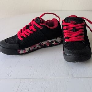 Kids Black and Red Camouflage Sneakers